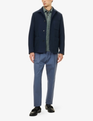 PAUL SMITH: Single-Breasted Knitted Wool Jacket