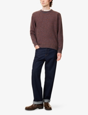 PAUL SMITH: Striped Crewneck Wool Jumper