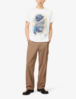PAUL SMITH: Printed Crewneck Cotton-Jersey T-Shirt