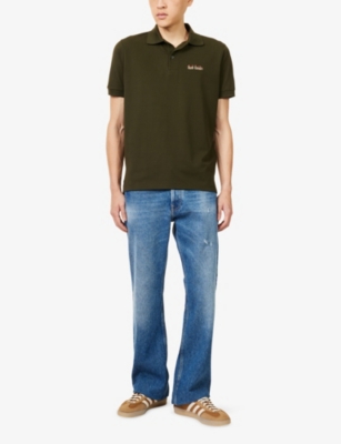 PAUL SMITH: Logo-Embroidered Cotton-Pique Polo Shirt