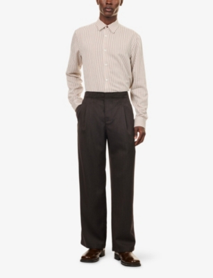 PAUL SMITH: Striped Long-Sleeve Woven Shirt