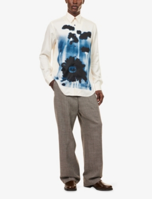 PAUL SMITH: Flower-Print Tailored-Fit Woven Shirt