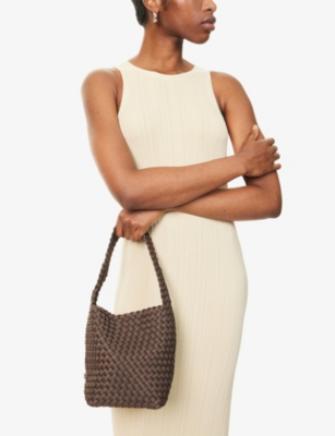 Naghedi Womens Napa Nomad Small Woven Tote Bag