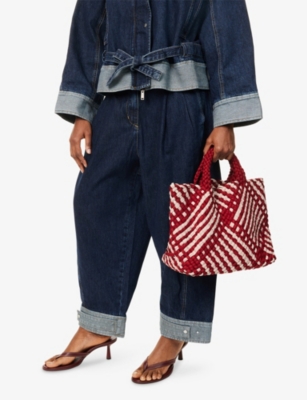 NAGHEDI: St. Barths Medium Woven Tote Bag