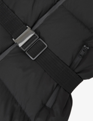 REISS: Colette Belted-Waist Hooded Puffer Coat