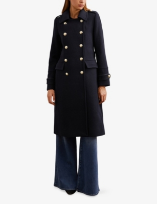 REISS: Farley Double-Breasted Wool-Blend Coat