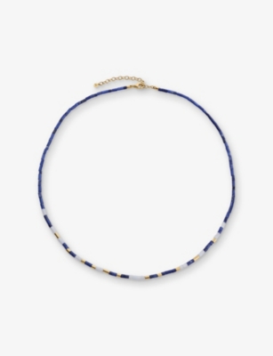 MONICA VINADER: Delphi Gemstone 18ct Yellow Gold Vermeil And Sodalite Beaded Necklace