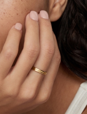 Monica Vinader Womens  Siren Muse Sterling-silver Stacked Ring