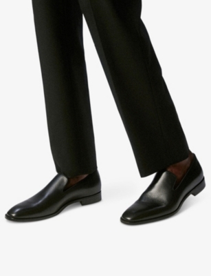 Christian Louboutin Mens Black Danny Flex Leather Loafers Eur 42.5 / 8.5 Uk