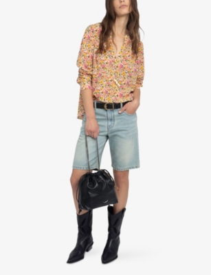Zadig & Voltaire Womens Ecru Tink Floral-print Woven Top Xs In Multi