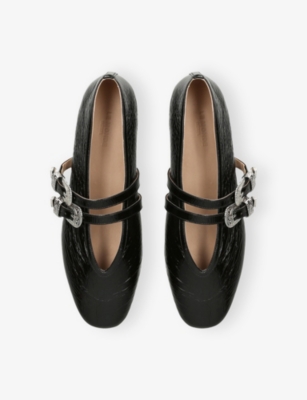 Le Monde Beryl Claudia Suede Ballet Flats In Black
