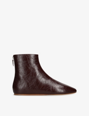 Le Monde Beryl Womens Wine Luna Patent-leather Ankle Boots Eur 38.5 / 5.5 Uk In Burgundy