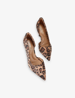 Carvela Womens Blk/brown Corletta D'orsay Satin Courts Eur 37 / 4 Uk In Brown