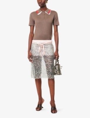 SIEDRES: Shailene Sequin Woven Midi Skirt