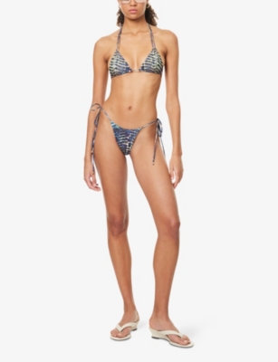 Jaded London Womens Dalitah Micro Tie-side Bikini Bottoms Multi In Black