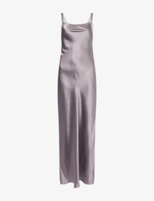 The Garment Womens Smoke Catania Tie-back Silk Maxi Dress In Multi
