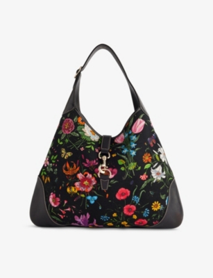 RESELFRIDGES: Pre-Loved Gucci Jackie Floral Shoulder Bag