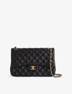 RESELFRIDGES: Pre-Loved Chanel Jumbo Double-Flap Leather Shoulder Bag