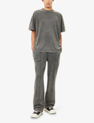 REPRESENT: Embroidered Serif Logo Cotton-Jersey T-Shirt