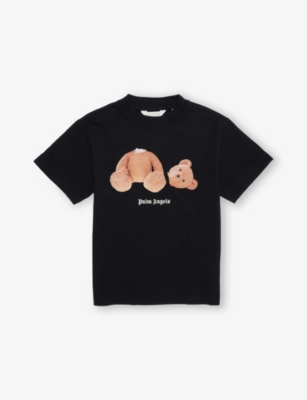 PALM ANGELS: Bear-Print Short-Sleeves Cotton-Jersey T-Shirt 4-12 Years