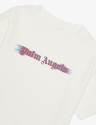 PALM ANGELS: Brand-Print Short-Sleeves Cotton-Jersey T-Shirt 4-12 Years