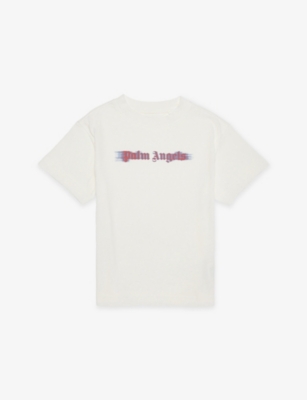 PALM ANGELS: Brand-Print Short-Sleeves Cotton-Jersey T-Shirt 4-12 Years