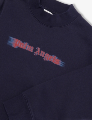 PALM ANGELS: Brand-Print Crewneck Cotton-Jersey Sweatshirt 4-12 Years