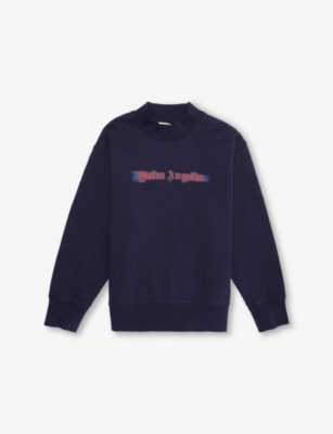 PALM ANGELS: Brand-Print Crewneck Cotton-Jersey Sweatshirt 4-12 Years