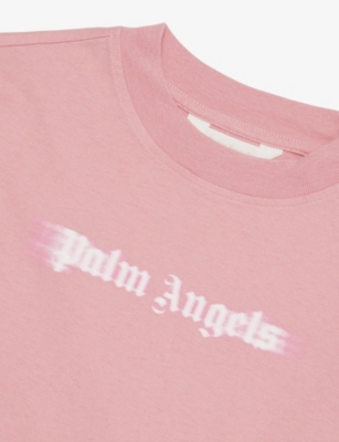 PALM ANGELS: Brand-Print Short-Sleeves Cotton-Jersey T-Shirt 4-12 Years