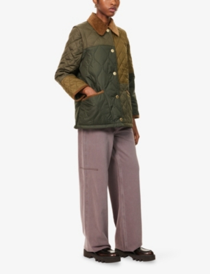 Barbour Womens Fern Leaf/sage Lorrie Quilted Shell Jacket In Green