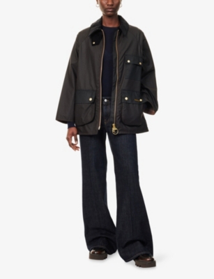BARBOUR: Luella Relaxed-Fit Waxed-Cotton Jacket