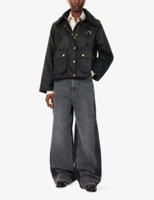 BARBOUR: Reighton Hooded Waxed-Cotton Jacket
