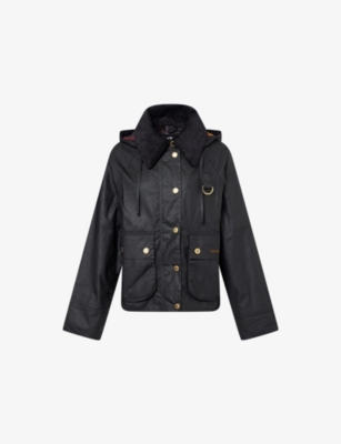 BARBOUR: Reighton Hooded Waxed-Cotton Jacket