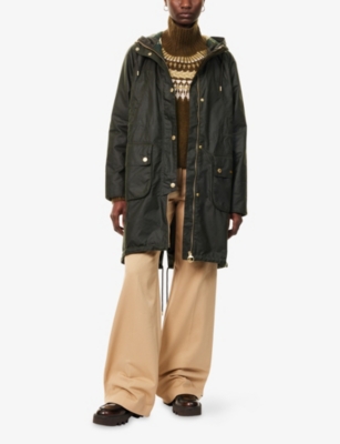BARBOUR: Marcy Hooded Waxed-Cotton Parka