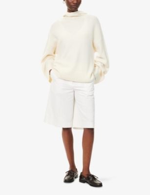 Barbour Womens Birch Evette Relaxed-fit Wool Hoodie In Neutral