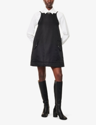 WE11DONE: Relaxed-Fit Sleeveless Shell Mini Dress