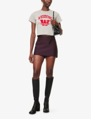 WE11DONE: Printed Short-Sleeves Cotton-Jersey T-Shirt