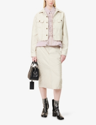 MAISON MARGIELA: Sports Cropped Cotton Jacket