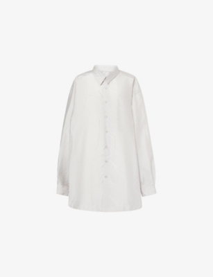 Maison Margiela Long-sleeved Shirt Woman Pearl Grey In White