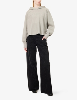 MAISON MARGIELA: Logo-Embroidered Oversized Cotton-Jersey Hoody