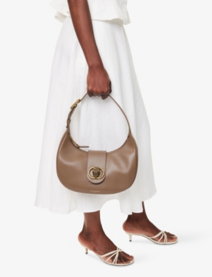 Kurt Geiger Womens Taupe Comb Chelsea Leather Hobo Bag