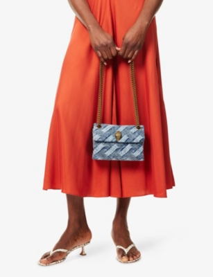 Kurt Geiger Womens Mini Kensington Denim Cross Body Bag