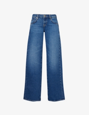 7 FOR ALL MANKIND: Low-Rise Straight-Leg Stretch-Denim Jeans