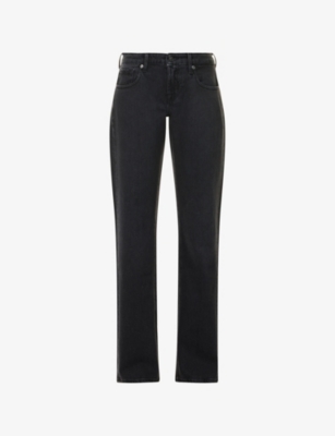 7 FOR ALL MANKIND: Low-Rise Straight-Leg Denim Jeans