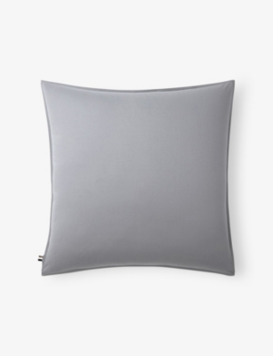 Hugo Boss Storm Be Boss Single Cotton Fitted Sheet In Gray