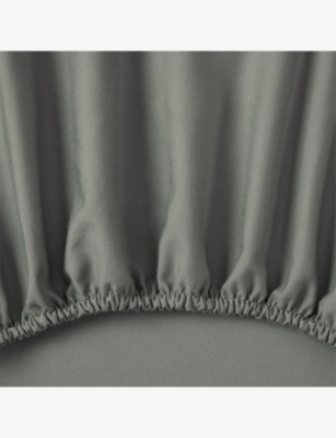 Hugo Boss Khaki Be Boss Abysse Cotton Fitted Sheet In Gray