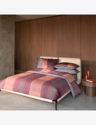 Hugo Boss Multicoloured Finn Standard Satin Pillowcase In Multi