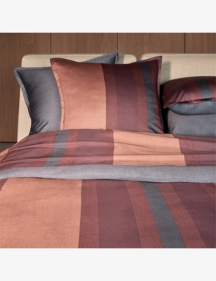 Hugo Boss Multicoloured Finn Square Satin Pillowcase In Multi