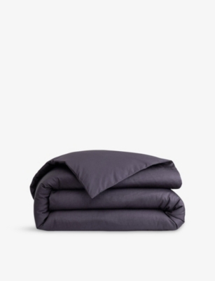 Hugo Boss Carbon Lattice Single Cotton Fitted Sheet In Gray