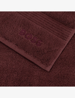 Hugo Boss Brownie Loft Aegean-cotton Bath Mat 60cm X 90cm In Brown